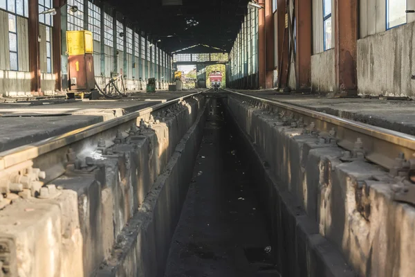 Depot repair trein — Stockfoto