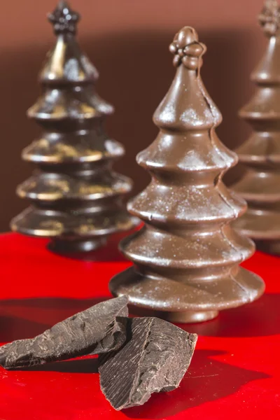Árboles de Navidad de chocolate —  Fotos de Stock