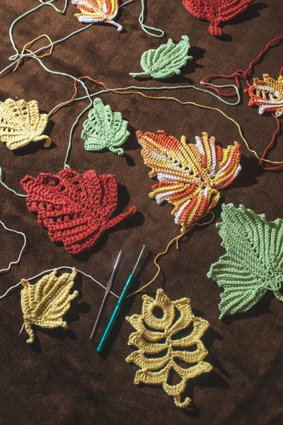 Gestricktes Herbstlaub — Stockfoto