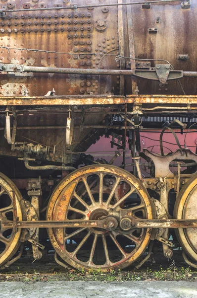 Details einer alten Dampflokomotive — Stockfoto