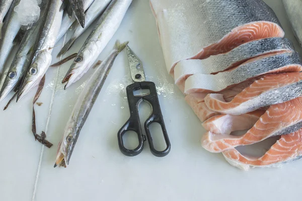 Fresh salmon in store — Stock Photo, Image