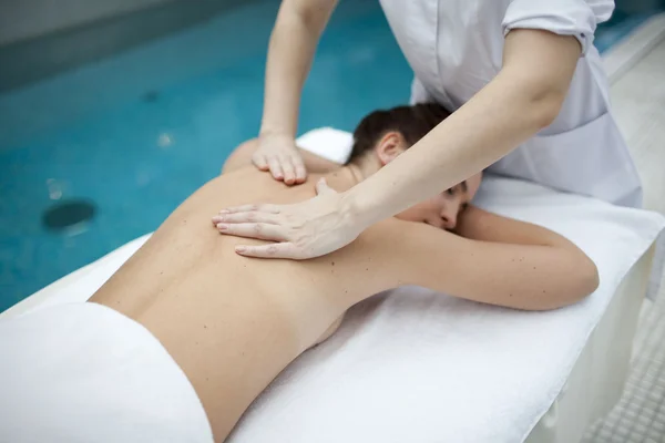 Woman makes massage — Stock Photo, Image