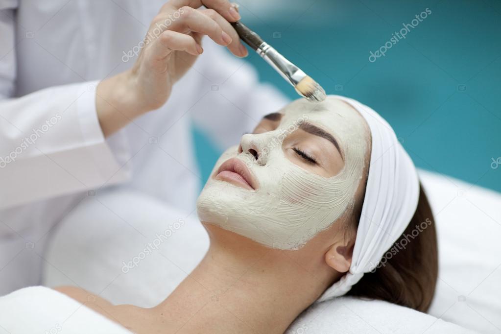 Woman making cosmetic procedures