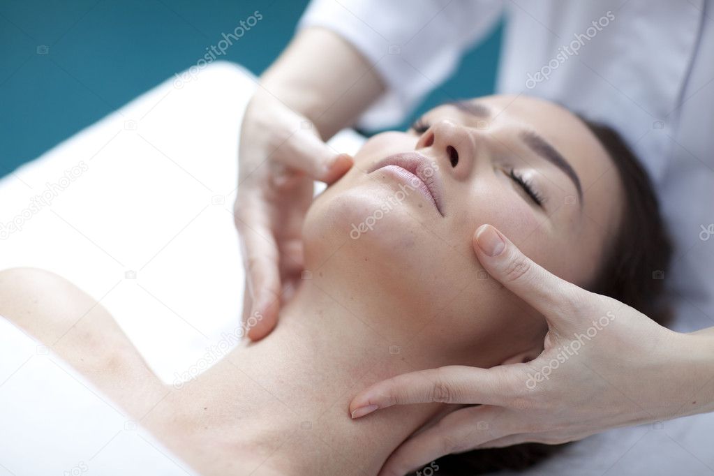 Woman making cosmetic procedures