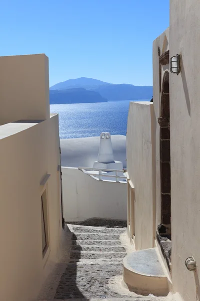 Branco-azul bonito Santorini — Fotografia de Stock