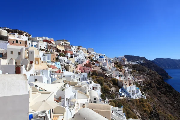 Branco-azul bonito Santorini — Fotografia de Stock