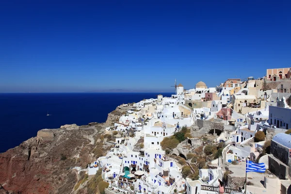 Krásné bílo modrá santorini — Stock fotografie