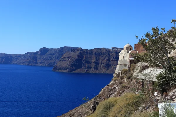 Vacker vit-blå santorini — Stockfoto