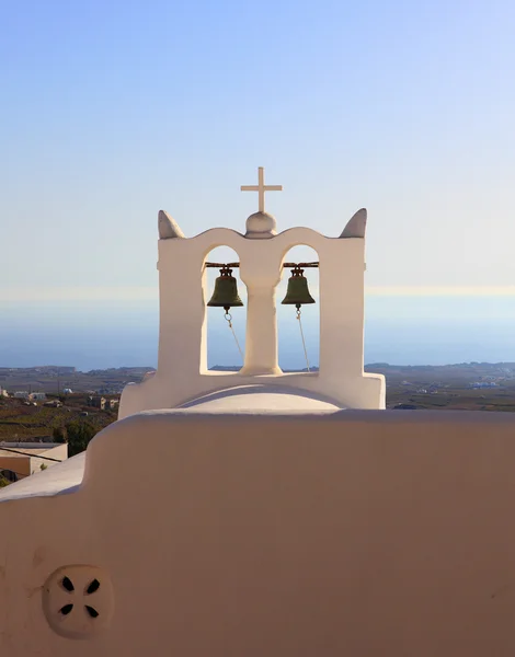 Branco-azul bonito Santorini — Fotografia de Stock