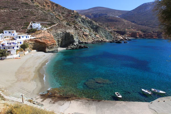 Schöne weiß-blaue Santorini — Stockfoto