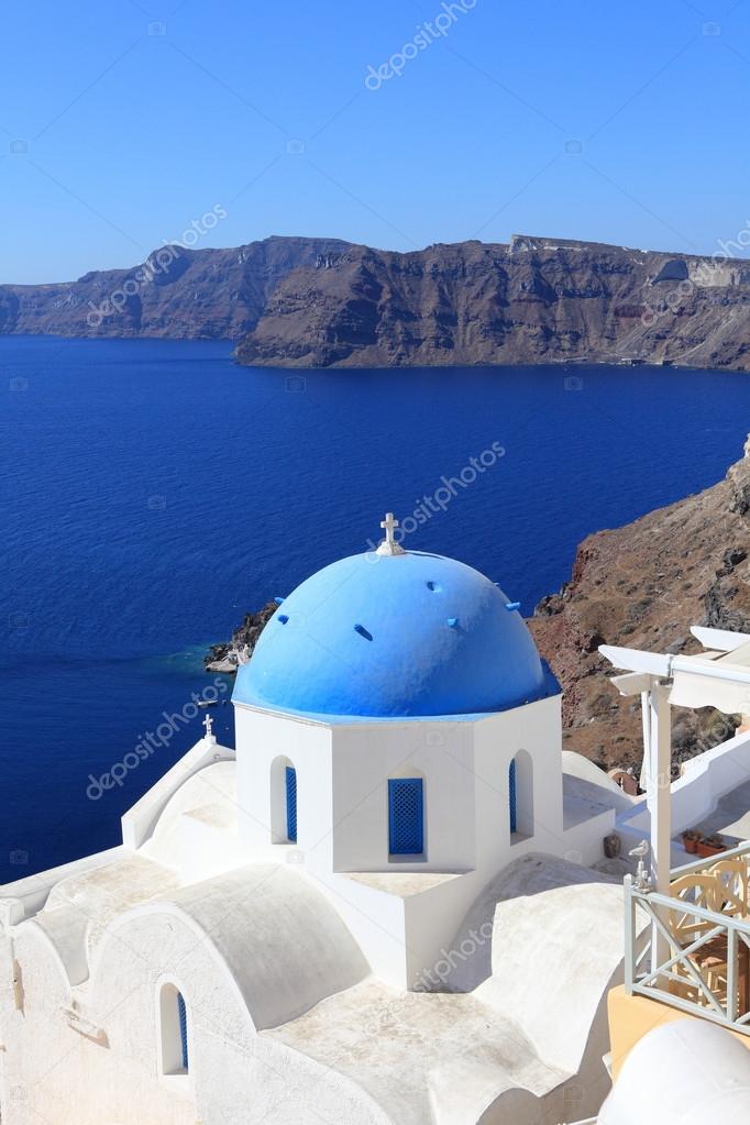 Beautiful white-blue Santorini