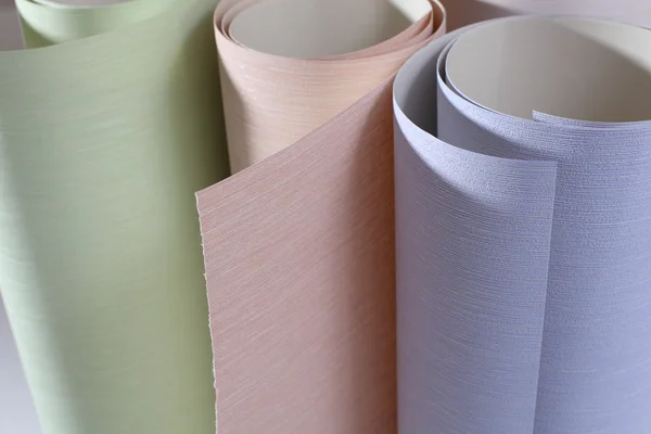 Wallpapering.Wallpaper ρολά — Φωτογραφία Αρχείου