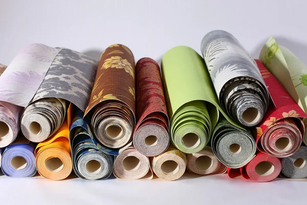 Wallpapering.Wallpaper rolls — Stock Photo, Image