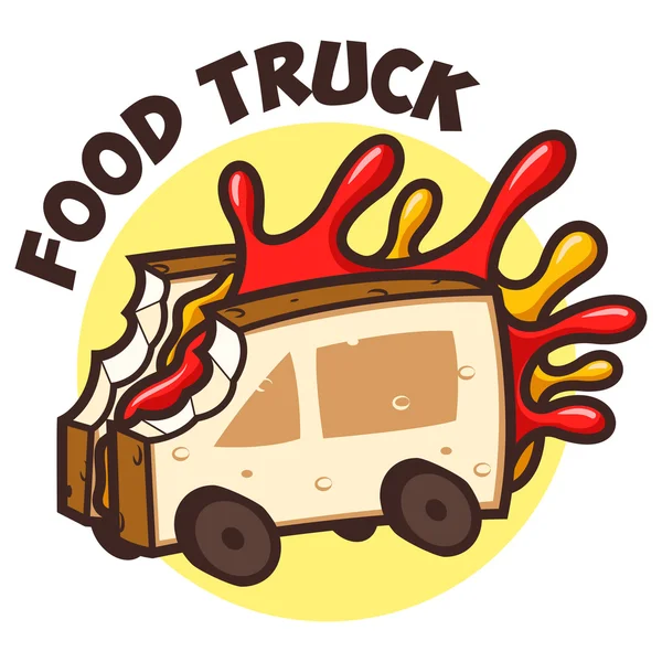 Food Truck brood Jam — Stockvector