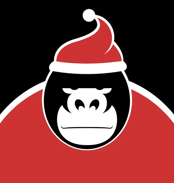 Gorilla Santa — Stock Vector