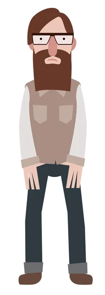 Hipster character — Stock Vector