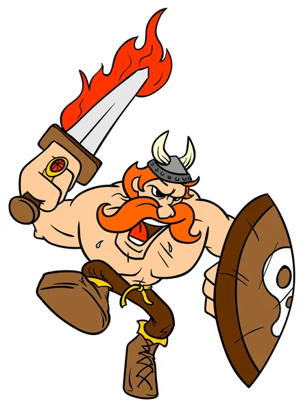 Dühös viking — Stock Vector