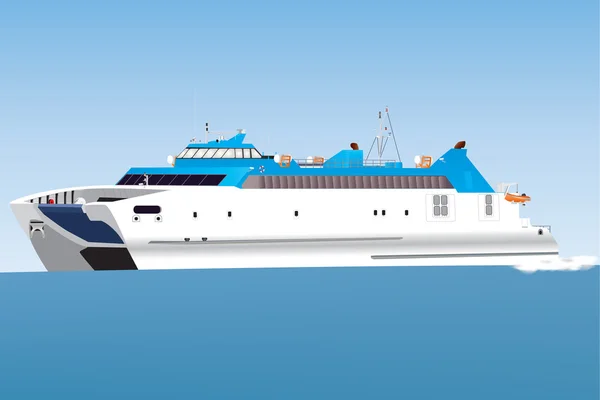 Catamaran veerboot — Stockvector