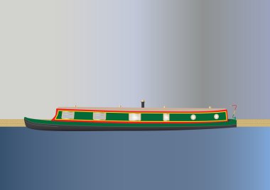 Narrowboat clipart