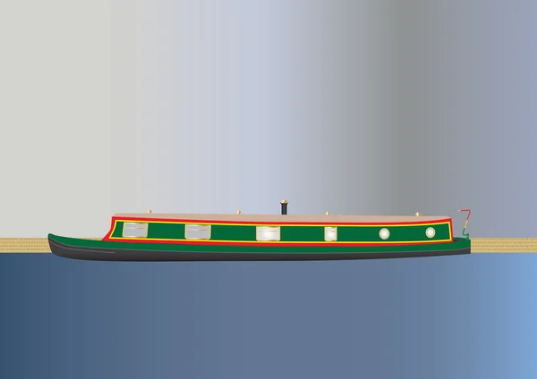 Narrowboat — Stockvector