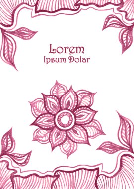 Arka plan veya afiş çiçeklerle su renk soyut leylak