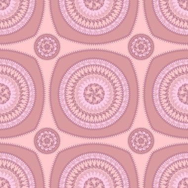 Pembe Lila daire süsleme ile Seamless Modeli