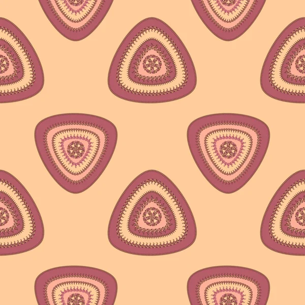 Abstract Seamless pattern with triangle in beige lilac — Stock Photo, Image