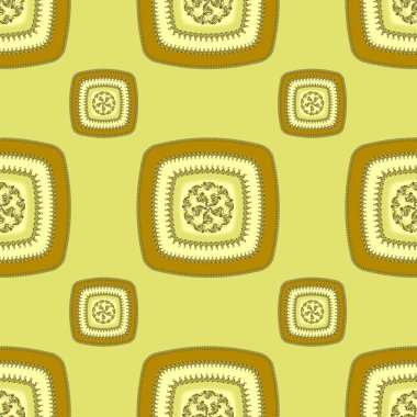 Yeşil kare ile soyut Seamless Modeli