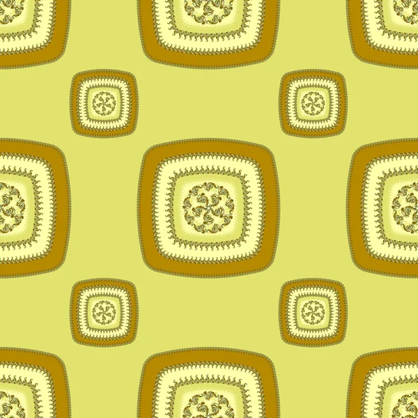 Abstract Seamless pattern with square  on green — Stock Photo, Image