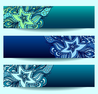 Doodle starfishes ile set afiş