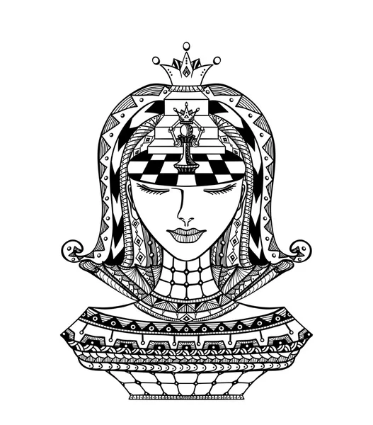 Satranç Zen-dolaştırmak kız siyah beyaz