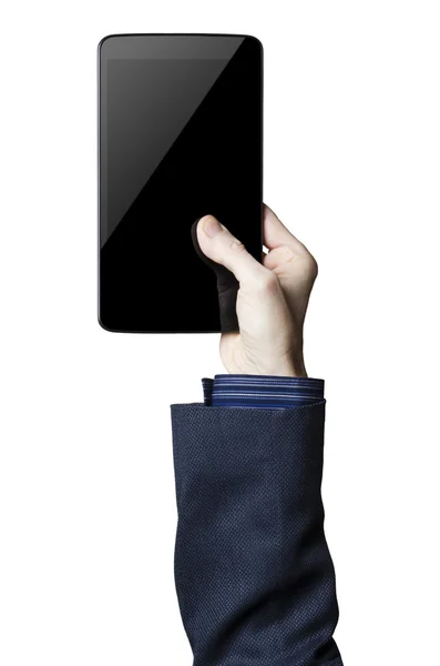 Hand holding a digital tablet — Stock Photo, Image
