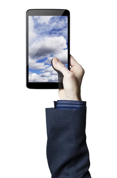 Hand som håller en digital — Stockfoto