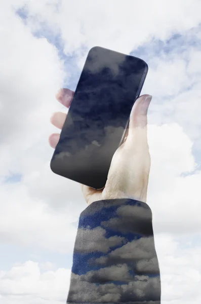 Smart phone in hand — Stock Photo, Image