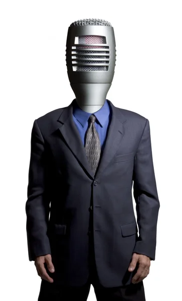 Microphone man — Stock Photo, Image