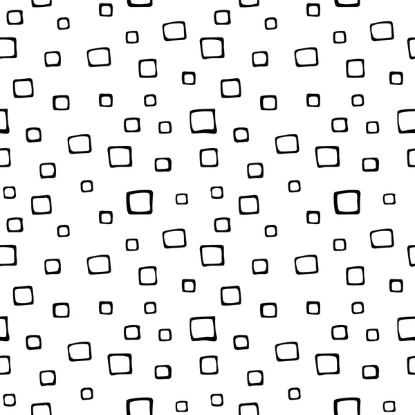 Seamless hand drawn pattern with squares — Stock Vector