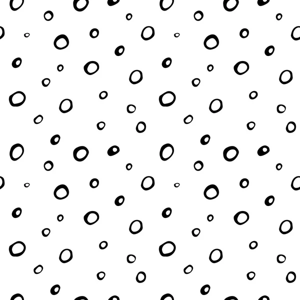 Seamless hand drawn pattern with circles — Stock Vector