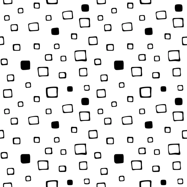 Seamless hand drawn pattern with squares — Stock Vector