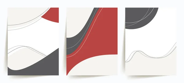 Elegante Trendige Abstrakte Formen Hintergründe Minimale Cover Design Vorlagen Set — Stockvektor