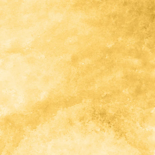 黄的金水彩纹理背景，手绘 — 图库照片