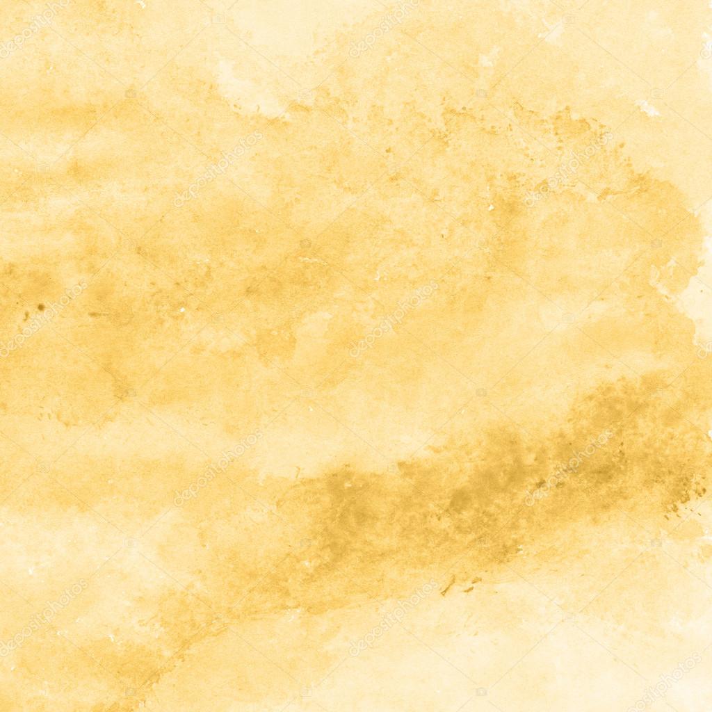Yellow gold watercolor texture background, hand painted — Stock Photo