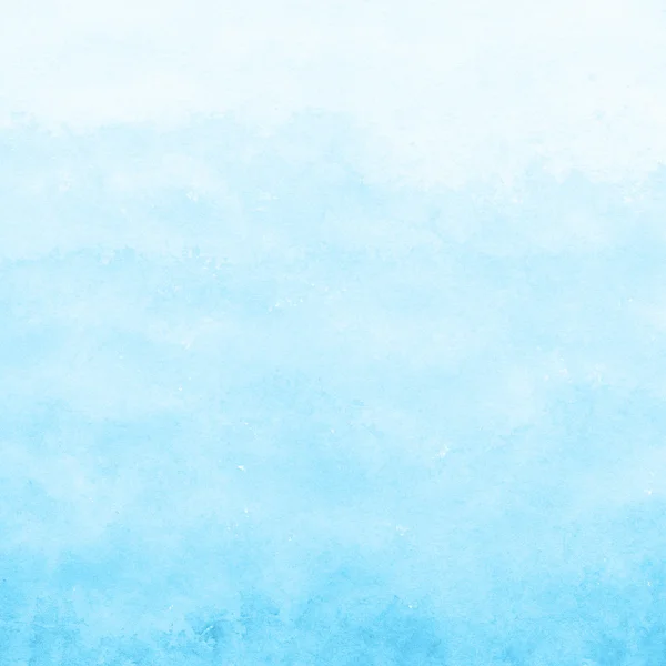 Ярко-голубой акварельный фон, ручная роспись — стоковое фото