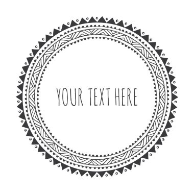 el çekilmiş yuvarlak kare, daire süsleme