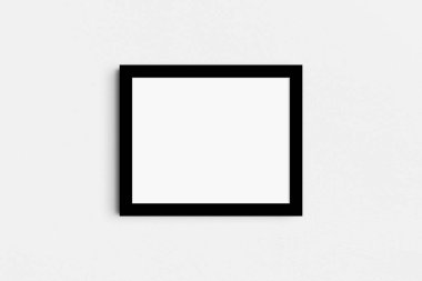 Yatay çerçeve modeli 5: 4, 10 'a 8, 4: 5 manzara. Tek siyah çerçeve modeli. Temiz, modern, minimalist, parlak.