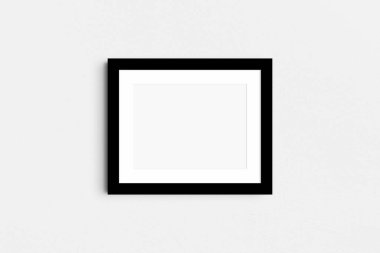 Yatay çerçeve modeli 5: 4, 4: 5 manzara. Tek siyah çerçeve modeli. Temiz, modern, minimalist, parlak. Passepartout / mat açılışı 4: 3 çerçeve oranı.