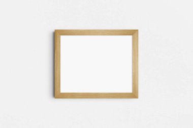 Yatay çerçeve modeli 5: 4, 10 'a 8, 4: 5 manzara. Tek meşe ağacı çerçeve modeli. Temiz, modern, minimalist, parlak.