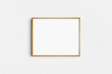 Yatay çerçeve modeli 5: 4, 10 'a 8, 4: 5 manzara. Tek meşe ağacı çerçeve modeli. Temiz, modern, minimalist, parlak.