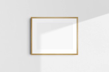 Yatay çerçeve modeli 5: 4, 4: 5 manzara. Tek meşe ağacı çerçeve modeli. Temiz, modern, minimalist, parlak. Passepartout / mat 4: 3 çerçeve oranında açılıyor. Gölge Örtüsü.