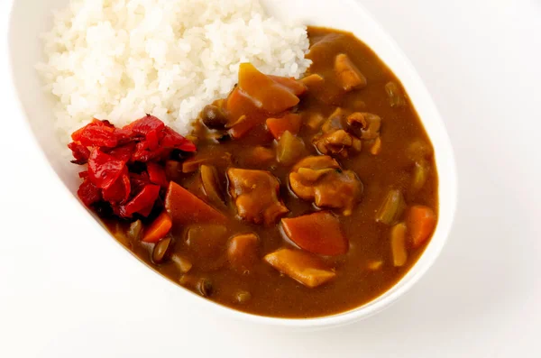 Comida Japonesa Pollo Curry Con Arroz — Foto de Stock
