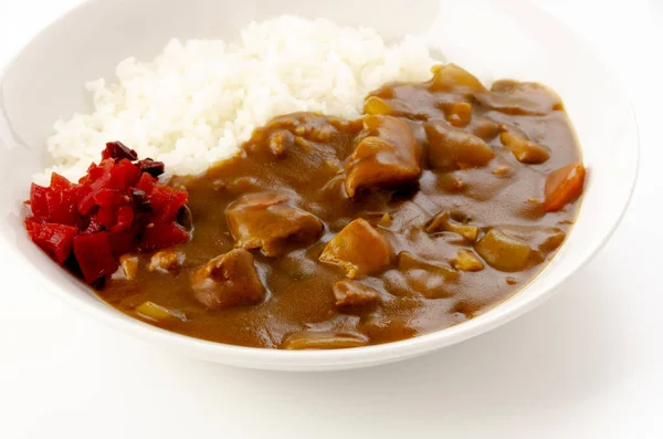 Japońskie Jedzenie Kurczak Curry Ryżem — Zdjęcie stockowe